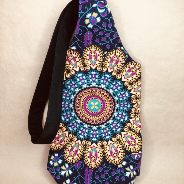 Floral mandala yoga bag