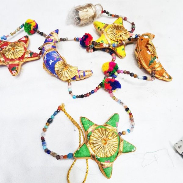 Set Of 5 Star And Moon Hangings