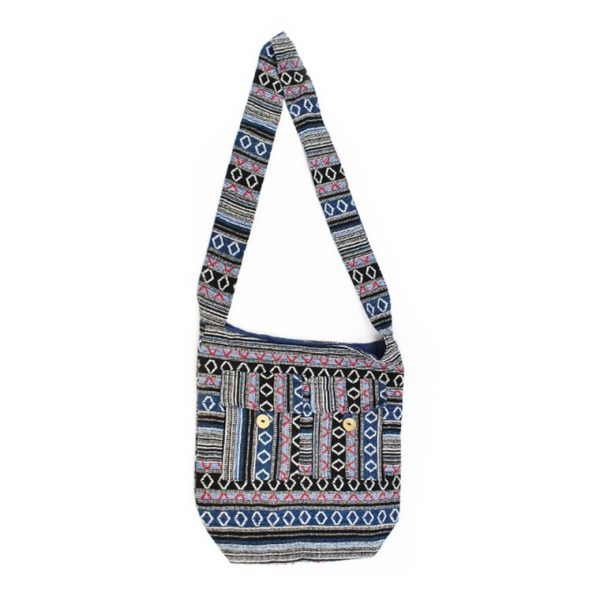 Double Pocket Shoulder Bag – Striped