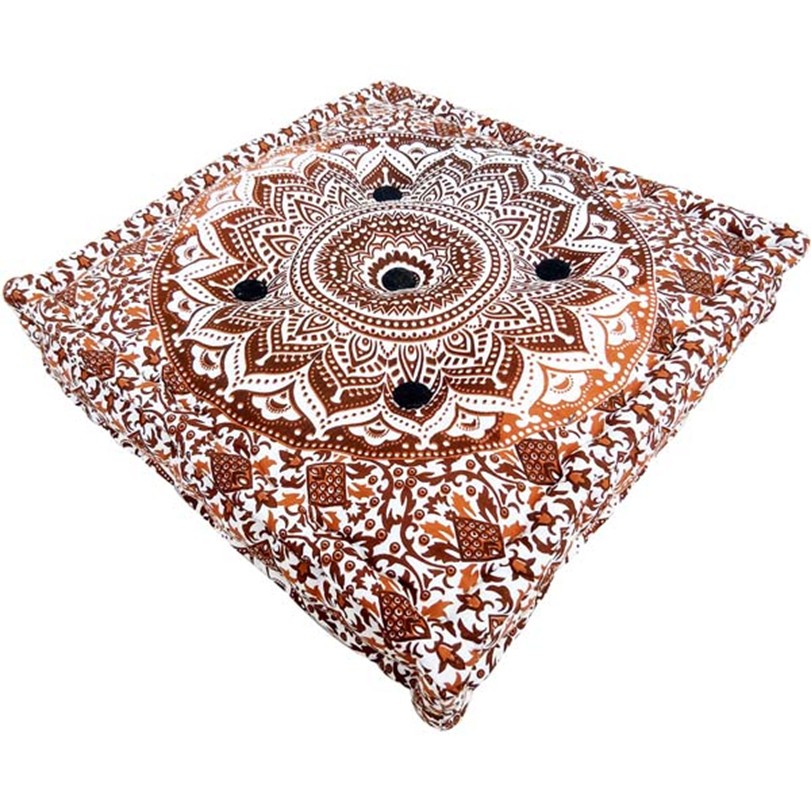 Handmade Square Cushion – Ombre Brown