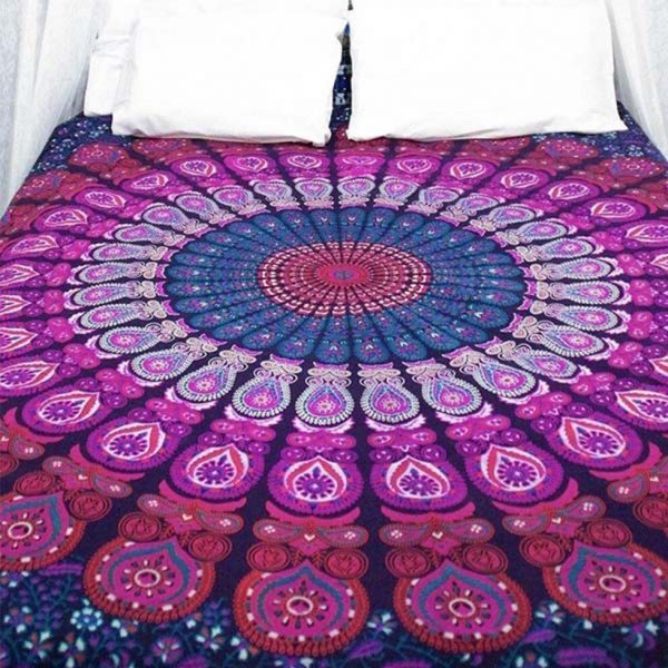 Deep Blue Purple Tapestry / Throw (Double)