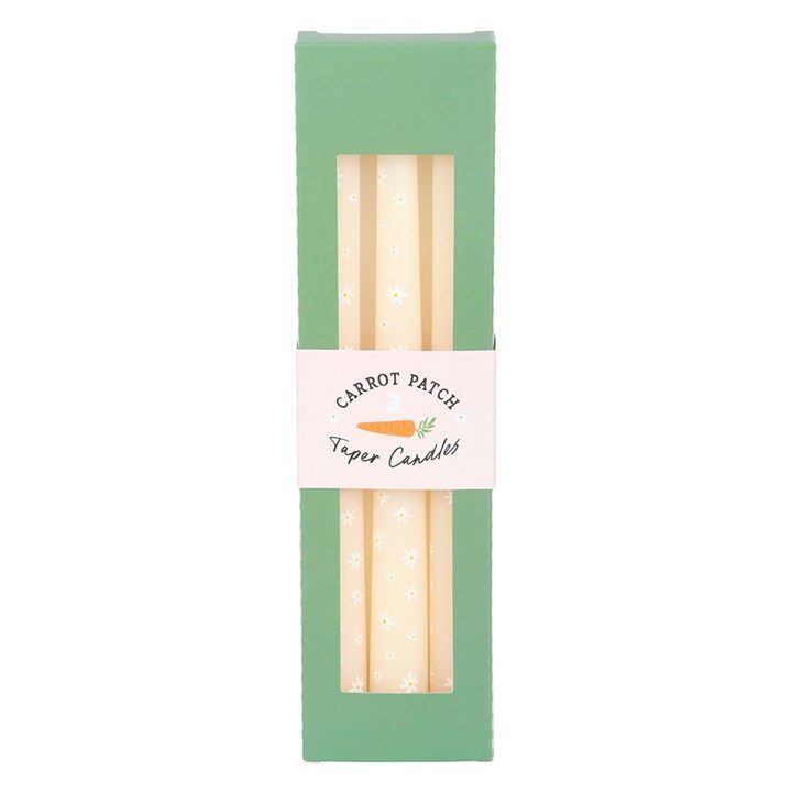 Set of 3 Carrot Patch Daisy Taper Candles - Image 2