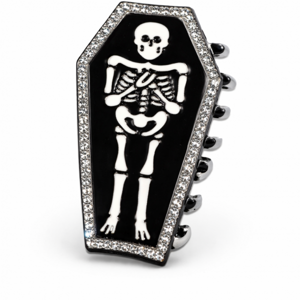 Skeleton coffin claw clip